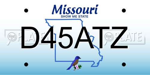 D45ATZ Missouri License Plate