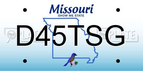 D45TSG Missouri License Plate