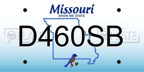 D460SB Missouri License Plate