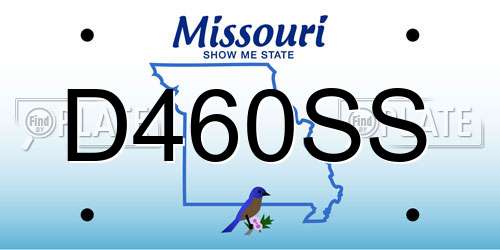 D460SS Missouri License Plate