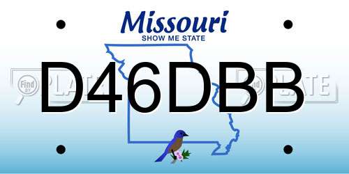 D46DBB Missouri License Plate