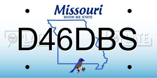 D46DBS Missouri License Plate
