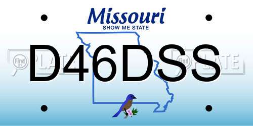 D46DSS Missouri License Plate