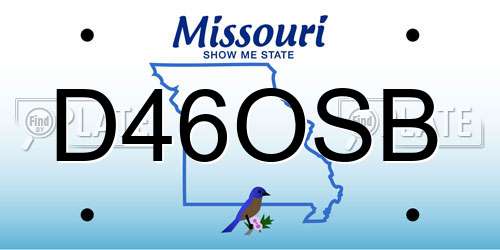 D46OSB Missouri License Plate