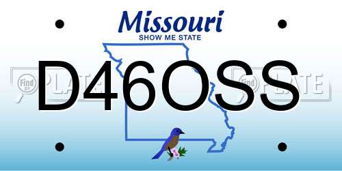 D46OSS Missouri License Plate