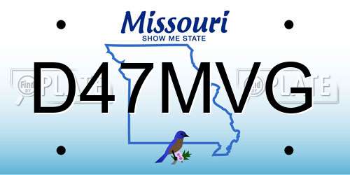 D47MVG Missouri License Plate