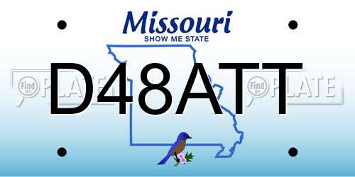 D48ATT Missouri License Plate