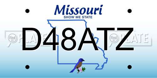 D48ATZ Missouri License Plate