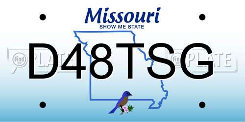 D48TSG Missouri License Plate