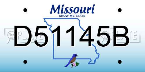 D51145B Missouri License Plate