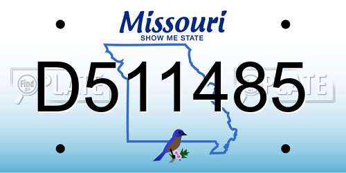 D511485 Missouri License Plate