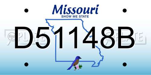 D51148B Missouri License Plate