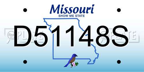 D51148S Missouri License Plate