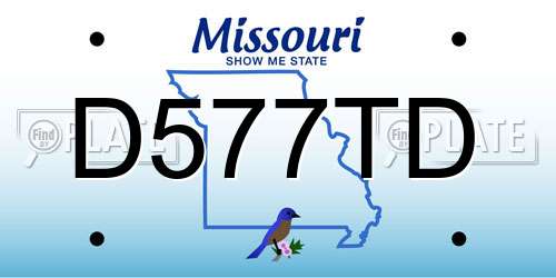 D577TD Missouri License Plate
