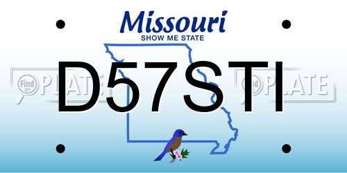 D57STI Missouri License Plate