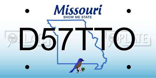 D57TTO Missouri License Plate