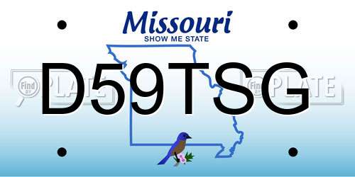 D59TSG Missouri License Plate
