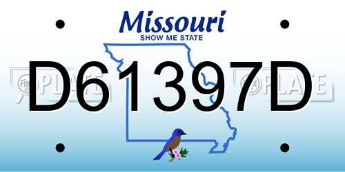 D61397D Missouri License Plate