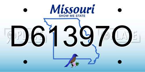 D61397O Missouri License Plate