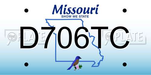 D706TC Missouri License Plate