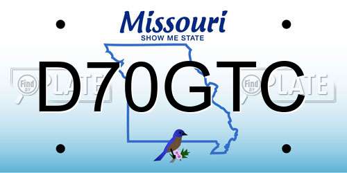 D70GTC Missouri License Plate