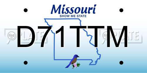 D71TTM Missouri License Plate