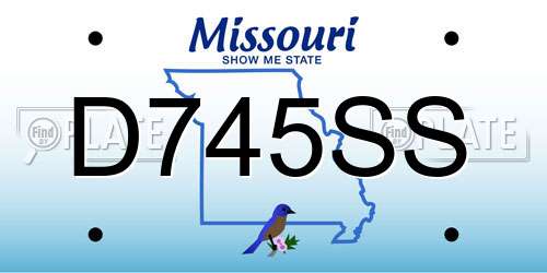 D745SS Missouri License Plate