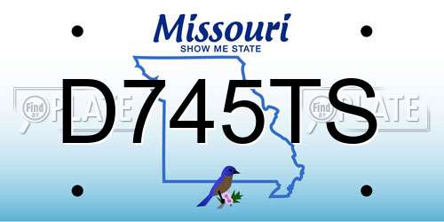 D745TS Missouri License Plate