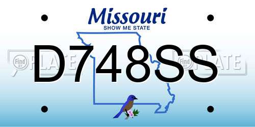 D748SS Missouri License Plate