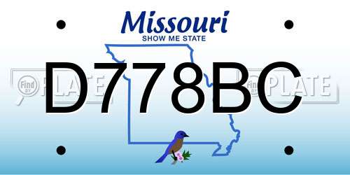 D778BC Missouri License Plate
