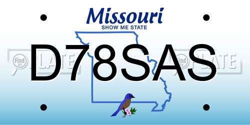 D78SAS Missouri License Plate