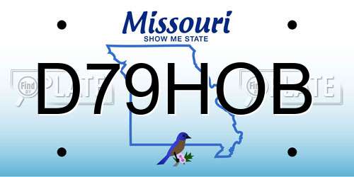 D79HOB Missouri License Plate
