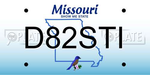 D82STI Missouri License Plate