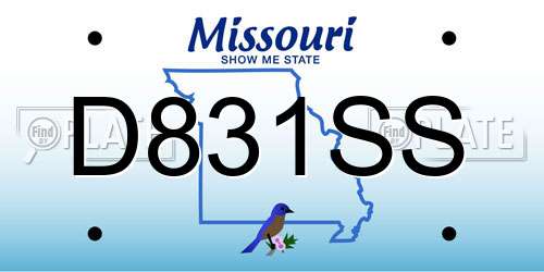 D831SS Missouri License Plate