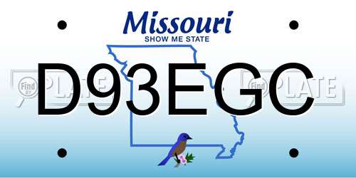 D93EGC Missouri License Plate