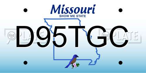D95TGC Missouri License Plate
