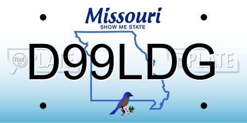 D99LDG Missouri License Plate