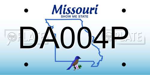 DA004P Missouri License Plate