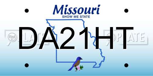 DA21HT Missouri License Plate
