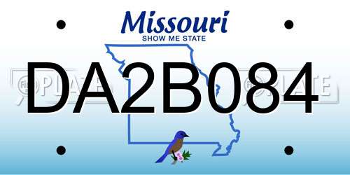 DA2B084 Missouri License Plate