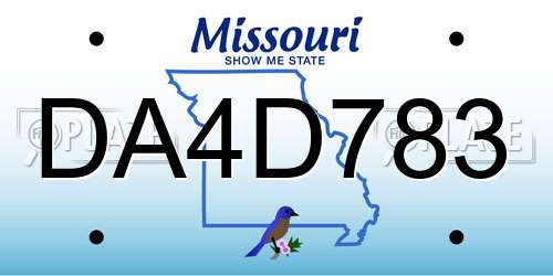 DA4D783 Missouri License Plate