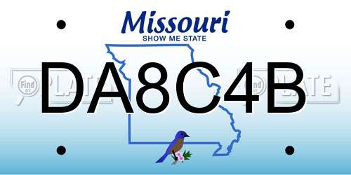 DA8C4B Missouri License Plate