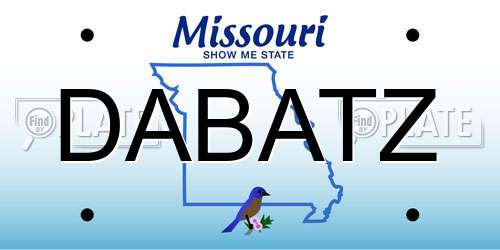 DABATZ Missouri License Plate