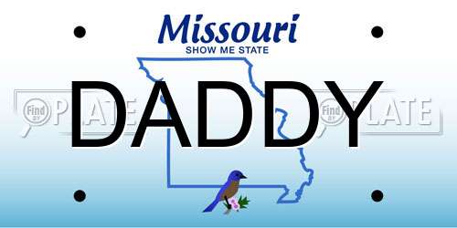 DADDY Missouri License Plate