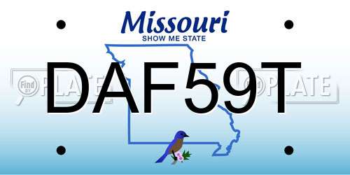 DAF59T Missouri License Plate
