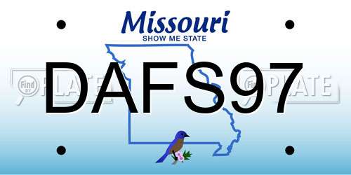 DAFS97 Missouri License Plate