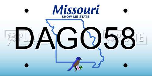 DAGO58 Missouri License Plate