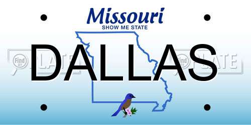 DALLAS Missouri License Plate