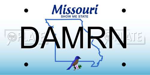 DAMRN Missouri License Plate