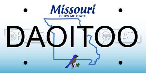 DAOITOO Missouri License Plate